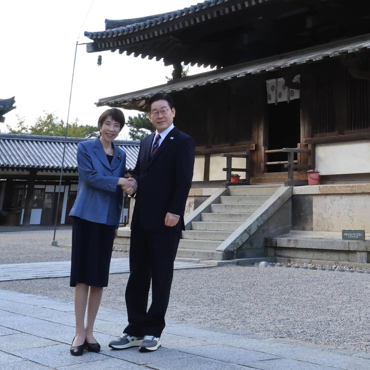 日韓首脳、奈良・法隆寺を視察！「日韓協力の象徴」関係強化へ