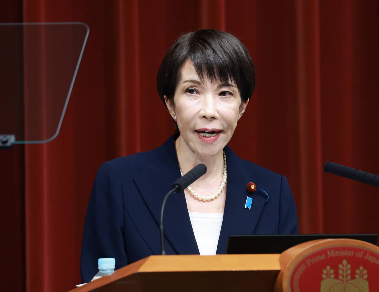 19日、記者会見で衆院解散を発表した高市早苗首相