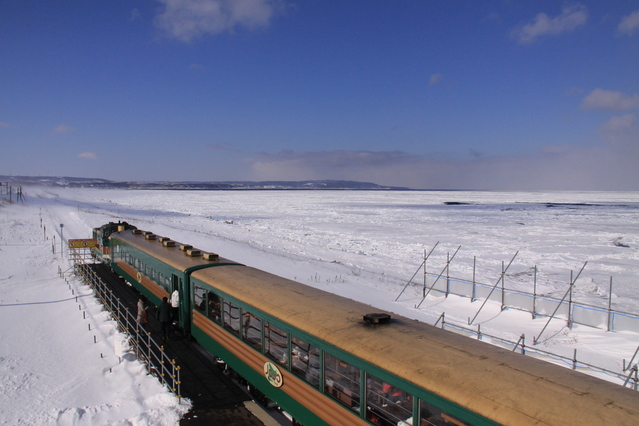 流氷、湿原、花畑を車窓から愉しむ